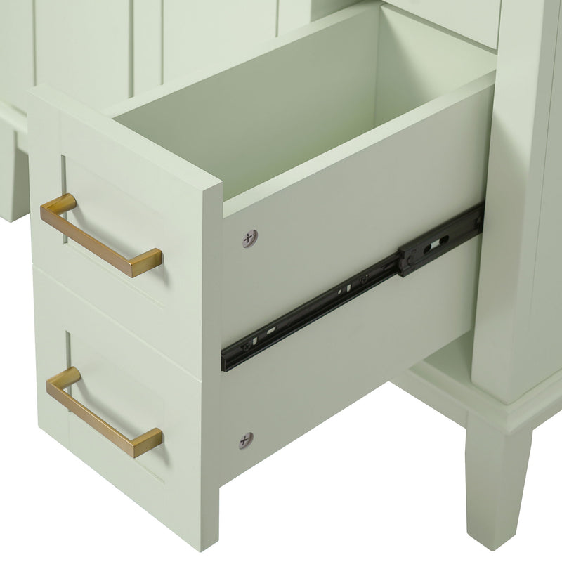 Modern Bathroom Vanity With Ceramic Sink, Soft Close Storage Cabinet