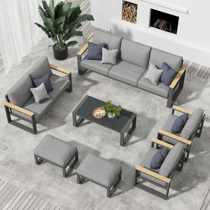 Modern Outdoor Sofa Set With Coffee Table
