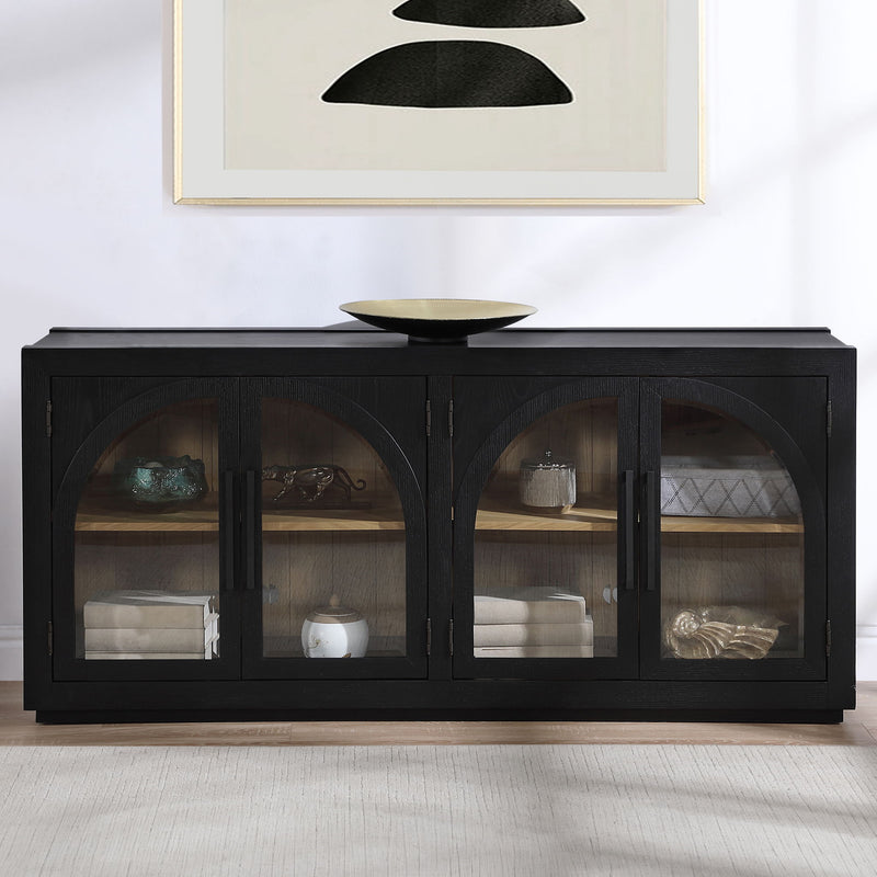 Magnolia - Cathedral Doored Server - Black