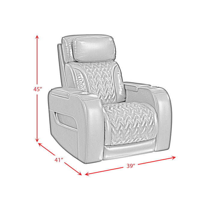 Prime Time - P3 Recliner With LED And Wireless Charger Pocket