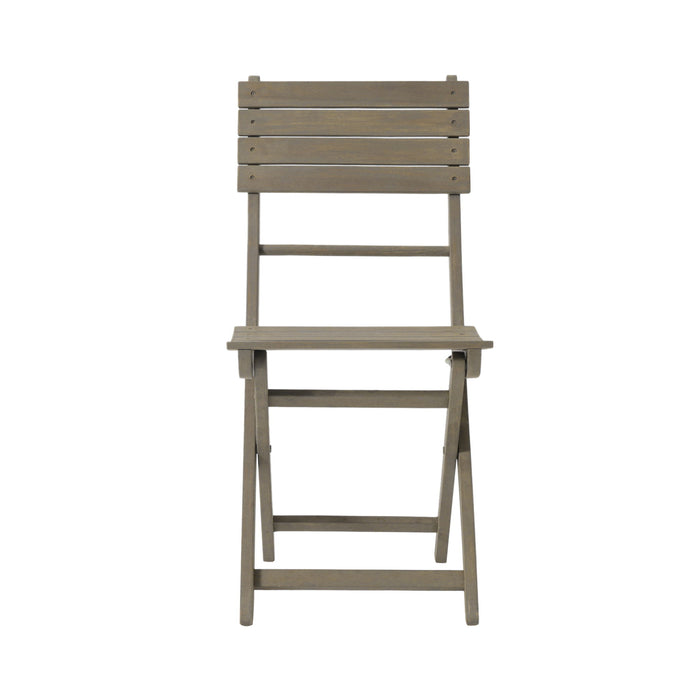 Outdoor 3 Piece Half Round Folding Bistro Set