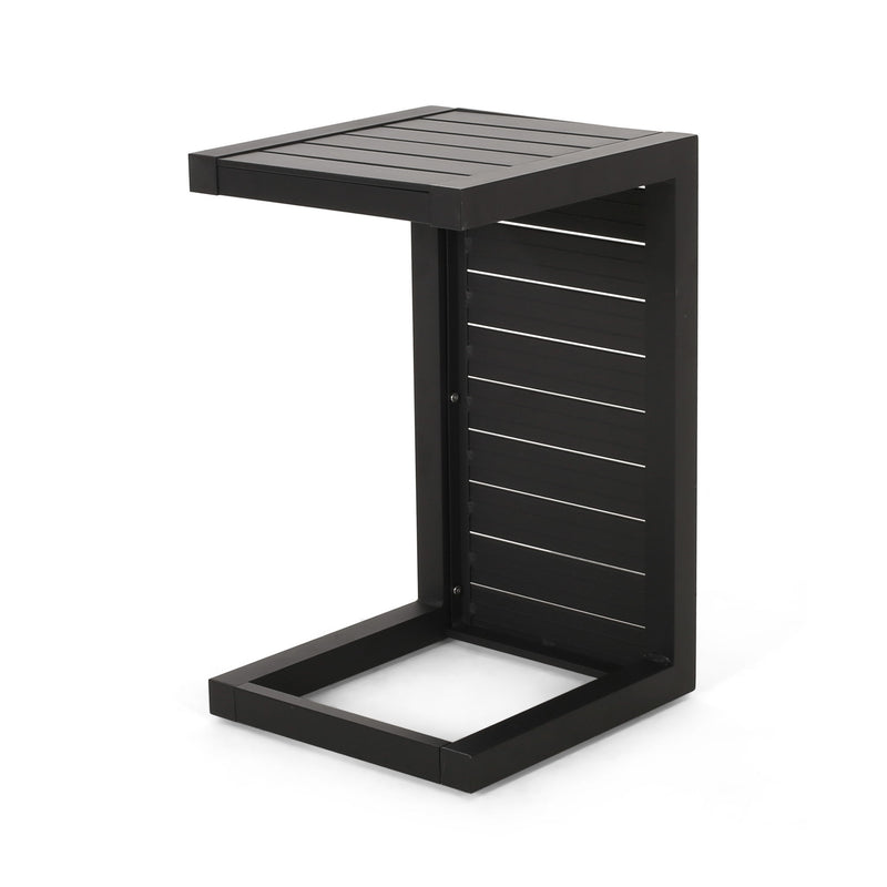 Aluminum Outdoor C - Shaped Side Table For Patio