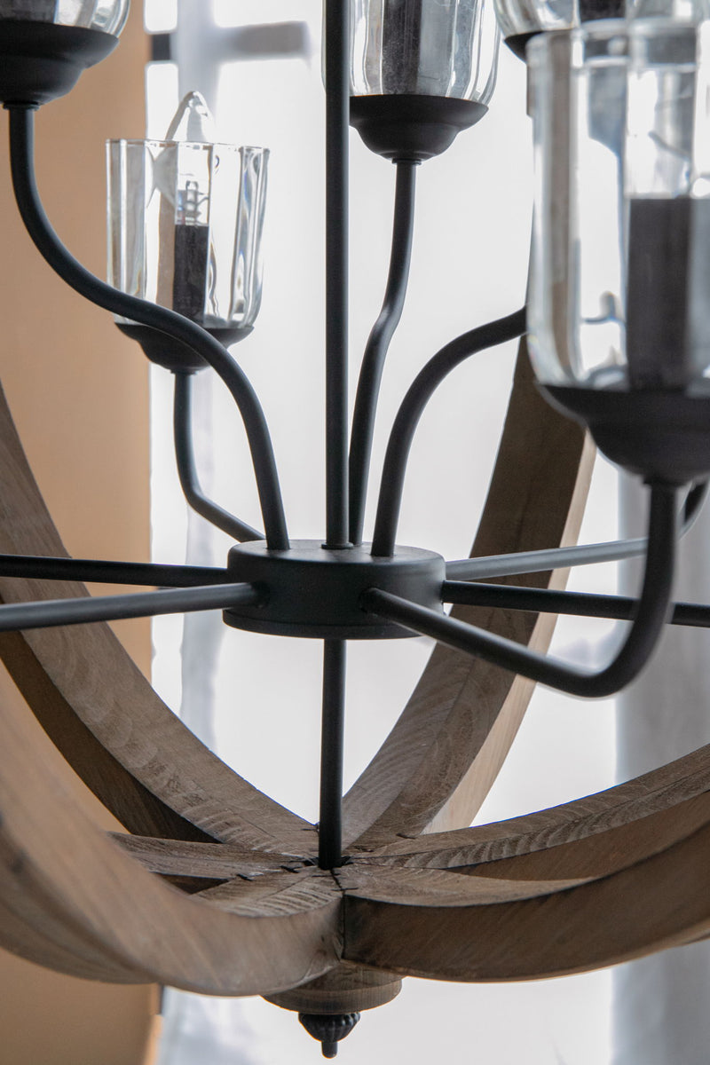Chandelier, Hanging Light Fixture With Adjustable Chain For Kitchen, Bulb Not Included