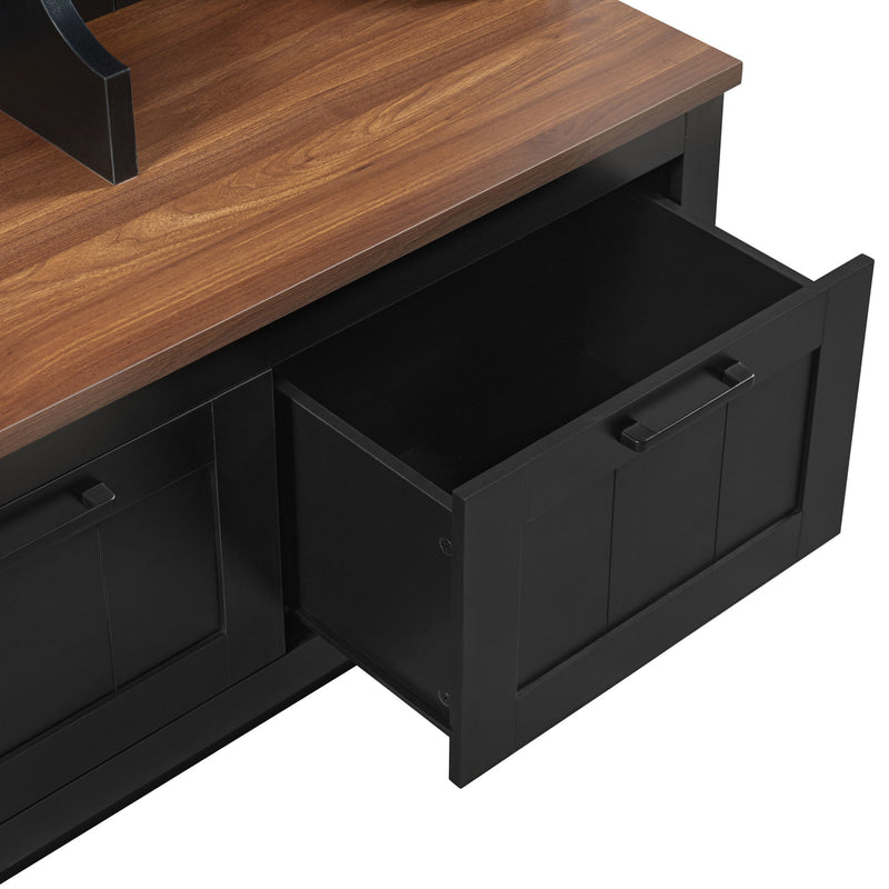 Hall Tree With Bench And Shoe Storage, 3 Large Drawers, Open Storage Shelves & Hooks
