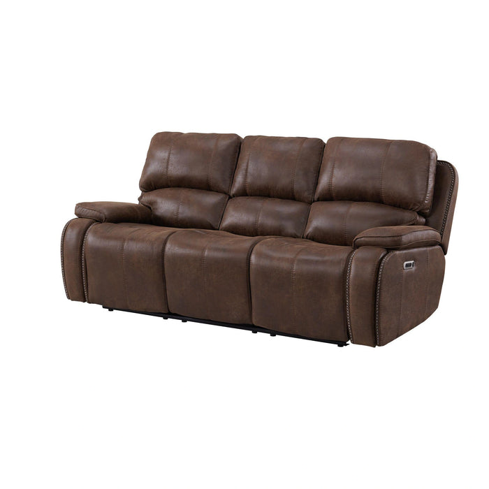 Atlantis 3PC Living Room Set in Heritage Brown-Sofa, Loveseat & Recliner