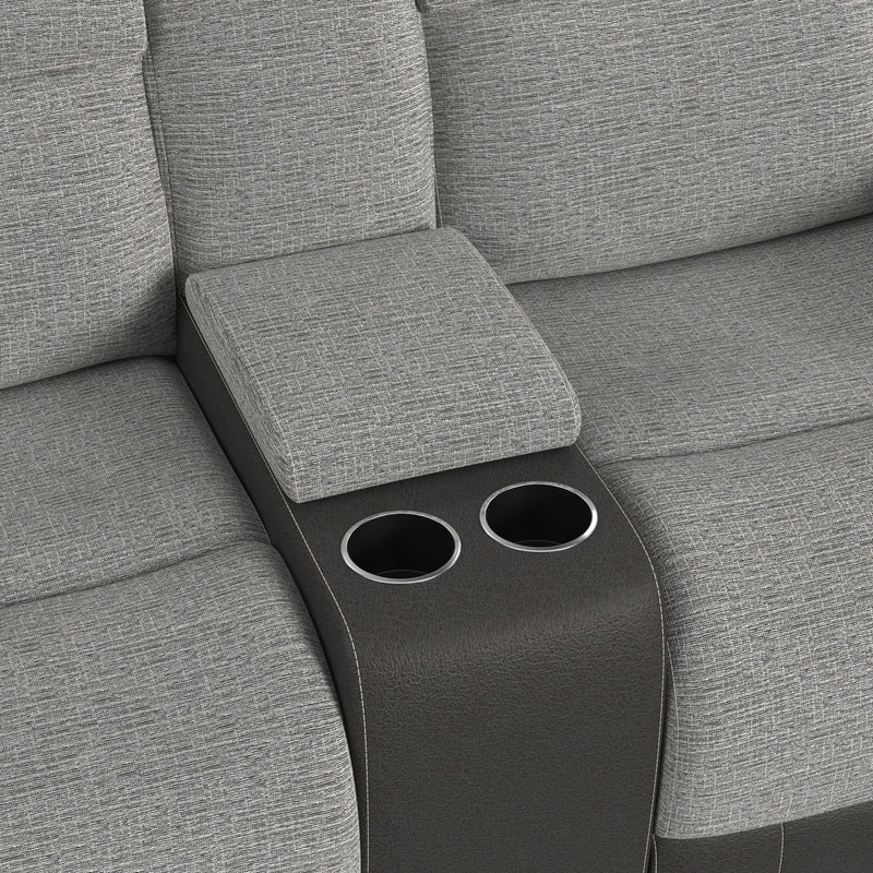 Hornet - 3 Piece Sectional Set With Console And 2 Recliners