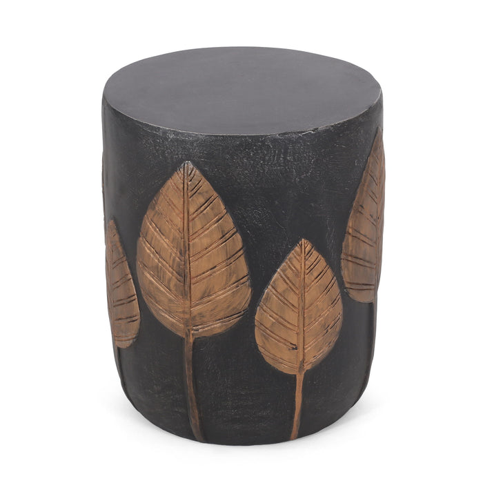 Outdoor Lightweight Concrete Side Table - Copper