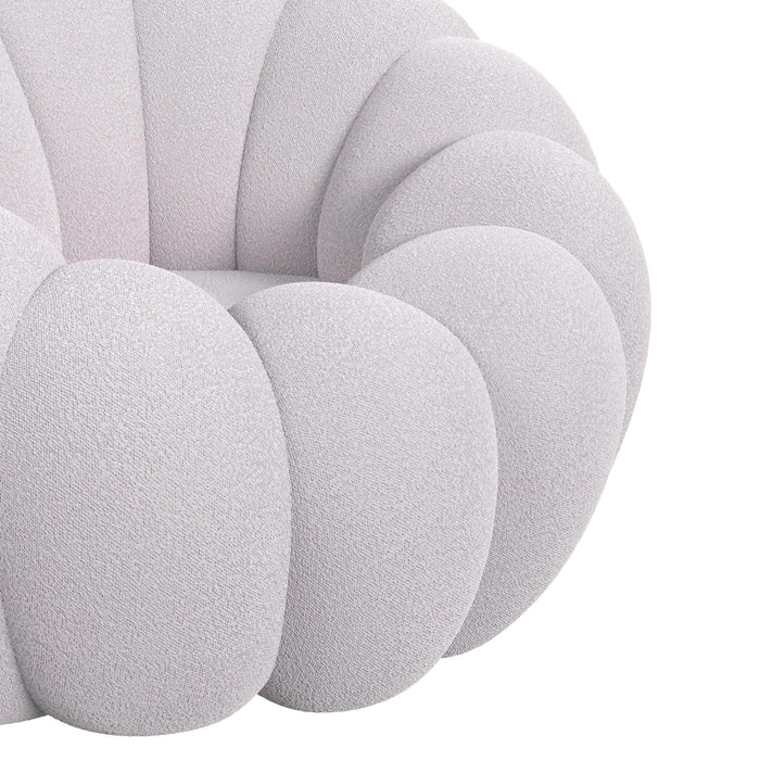 Bubble Swivel Chair and Ottoman in Grey