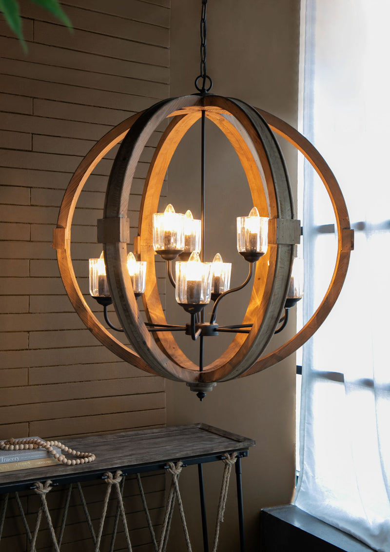 Chandelier, Hanging Light Fixture With Adjustable Chain For Kitchen, Bulb Not Included