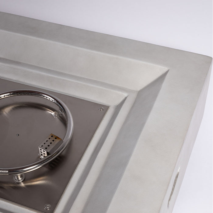 Propane Gas Fire Pit Table, 50000 Btu, Rectangular For Outside - Light Gray
