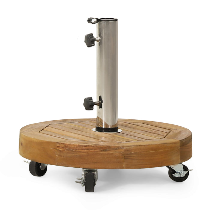 Ralph - Round Umbrella Base - Teak