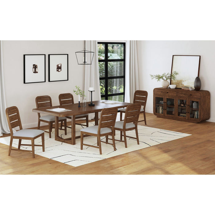 Glinda - Fabric Dining Side Chair (Set of 2) - Brown / Light Gray