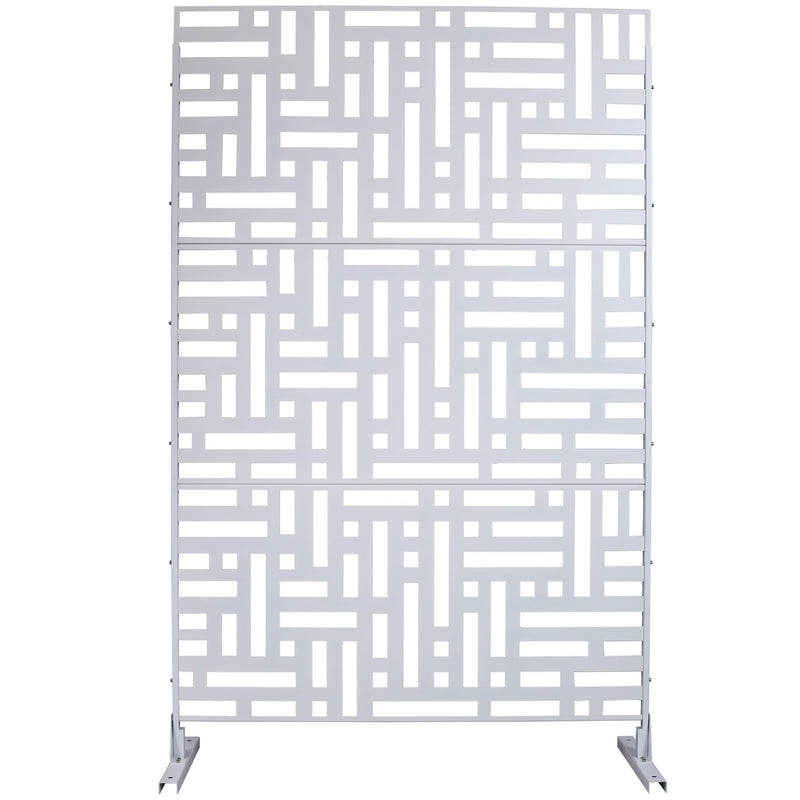 Decorative Freestanding Metal Privacy Screen For Indoor & Outdoor Use