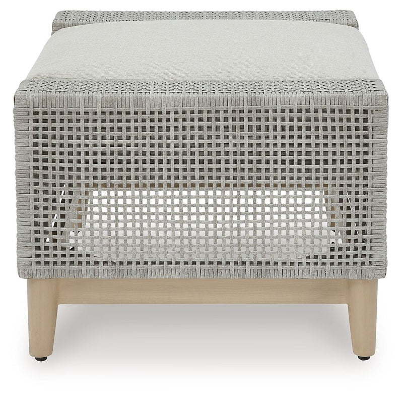 Seton Creek - Ottoman With Cushion - Gray