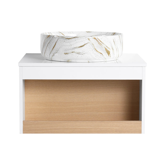 Floating Bathroom Vanity With Vessel Sink
