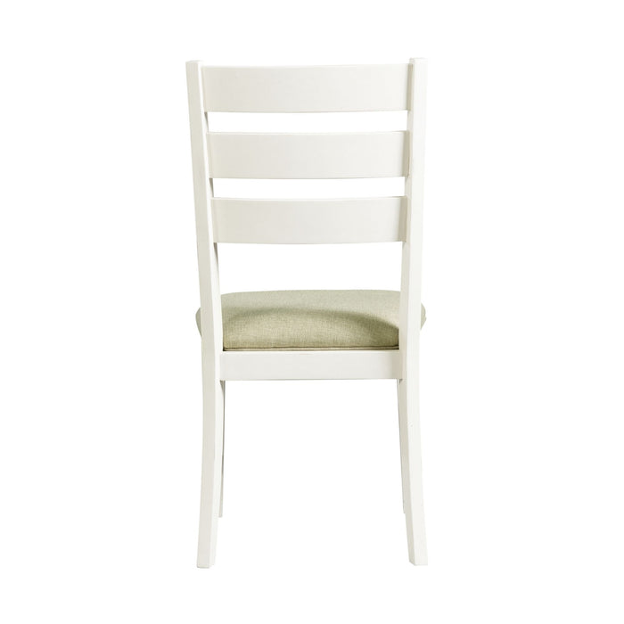 Park Creek - Ladder Back Side Chair (Set of 2) - Cottage White Finish