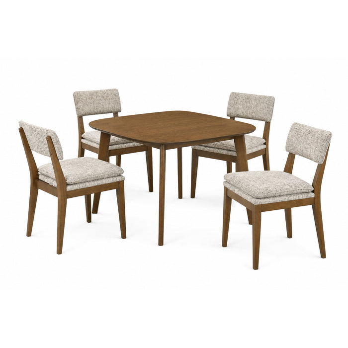 Miller - 39" Square Dining Table With 4 Side Chairs - Walnut
