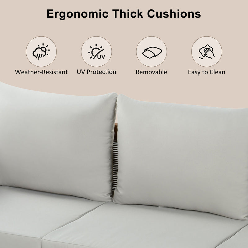2 Piece Outdoor Armchair Set With Cushion