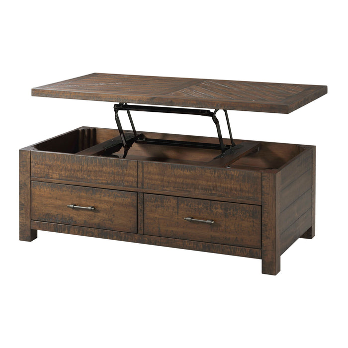 Jax - 3 Piece Occasional Table Set (Lift Top Coffee & Two End Tables) - Cherry