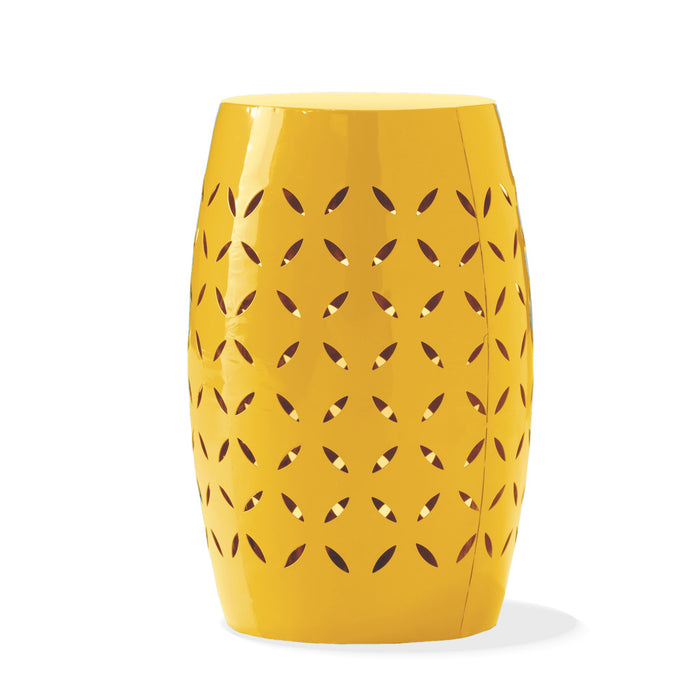Outdoor Side Table With Barrel Shape