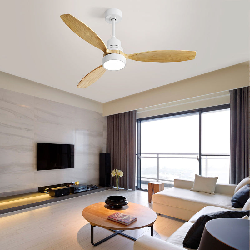 Ceiling Fan With 6 Speed Remote Control And 3Cct LED Light - White