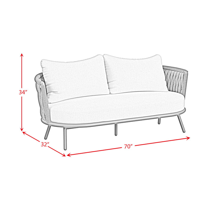 Bali - Loveseat With Olefin - Dark Gray