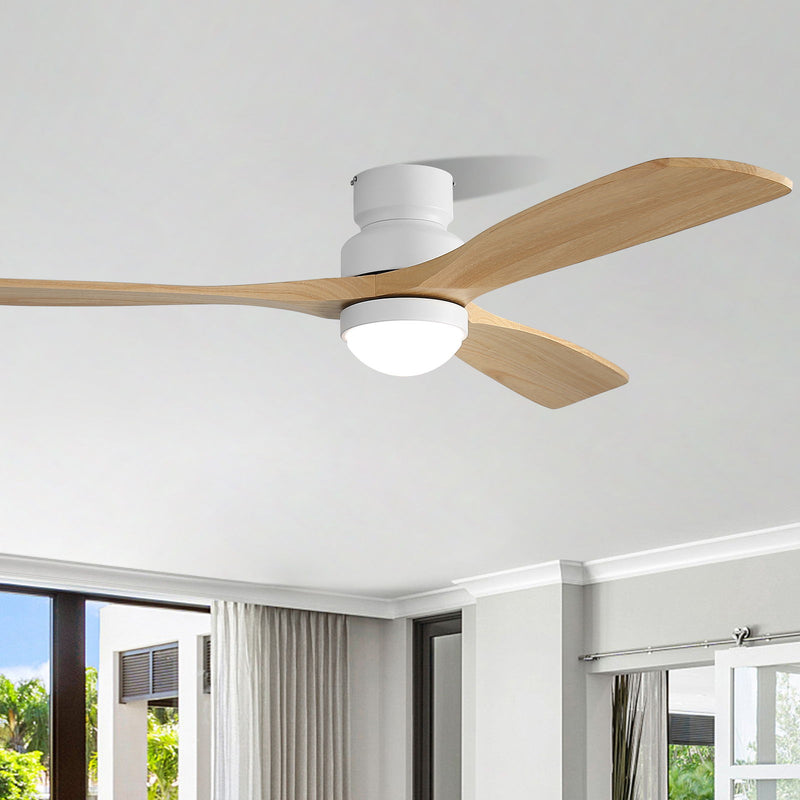 52" Ceiling Fan With Dimmable LED Light, 6 Speed DC Motor, 3 Blades
