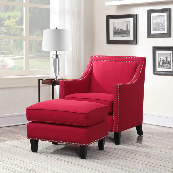 Erica 497 Ottoman W/Chrome Nail (ISTA 3)