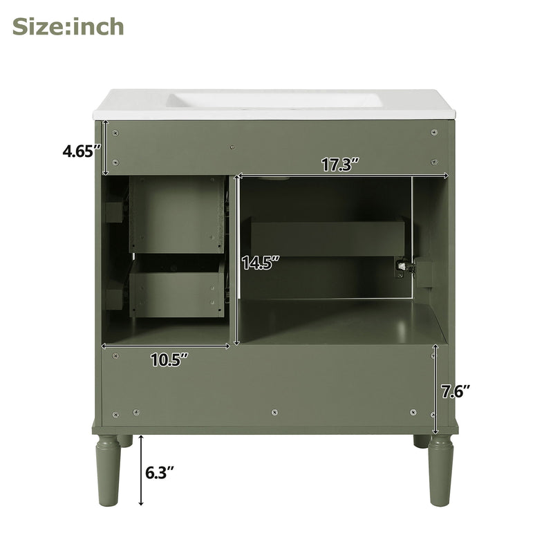 Traditional Bathroom Vanity Set With Soft Close Doors
