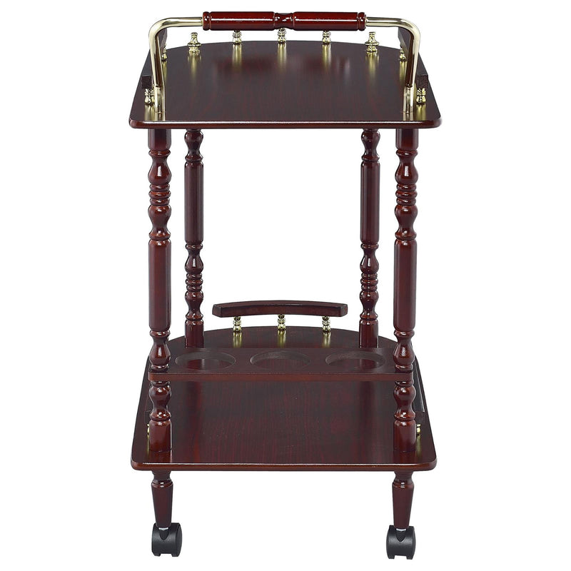 2 Shelf Serving Cart - Brown