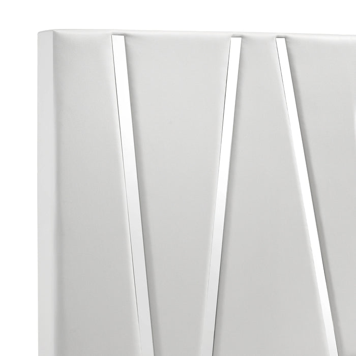 Europa 5/0 Q Headboard, Footboard & Slats-White