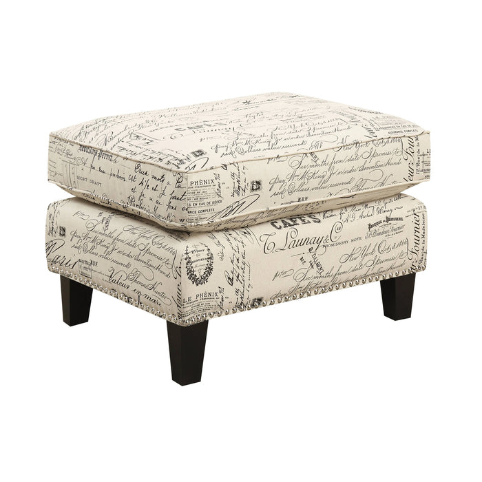 Erica 497 Ottoman W/Chrome Nail (ISTA 3)