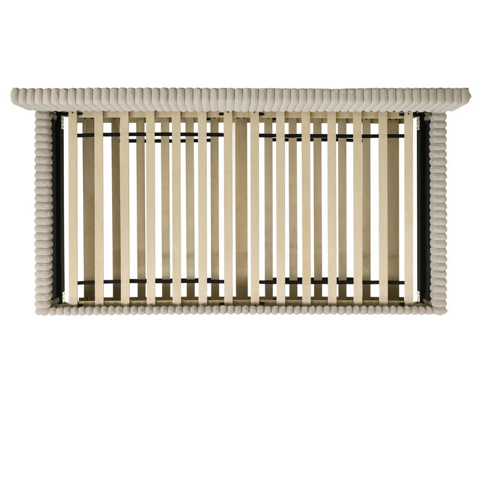 Arden Twin Daybed with Trundle in Corduroy Beige