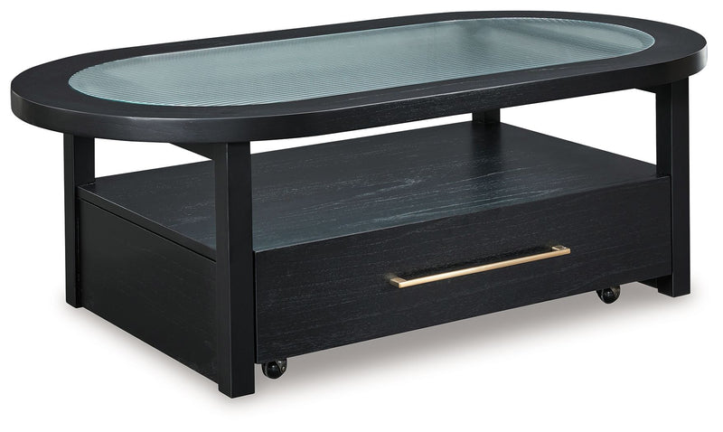 Winbardi - Oval Cocktail Table - Black