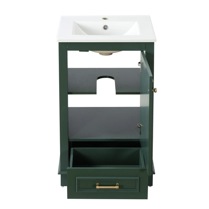 20" Bathroom Vanity With Sink, 1 Drawer, Freestanding Single Set