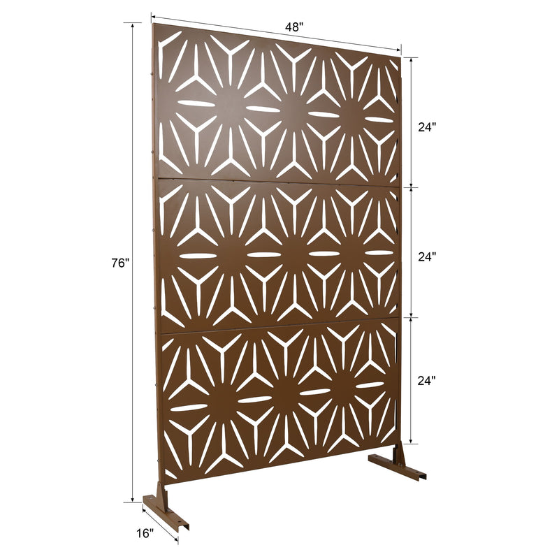 Outdoor & Indoor Metal Privacy Screen, Freestanding Decorative Panels