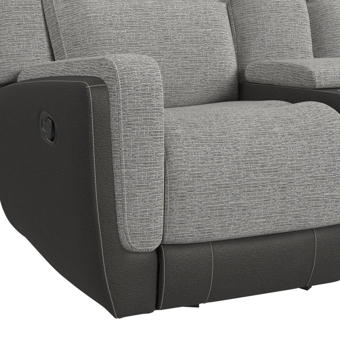 Hornet Motion Glider Loveseat with Console