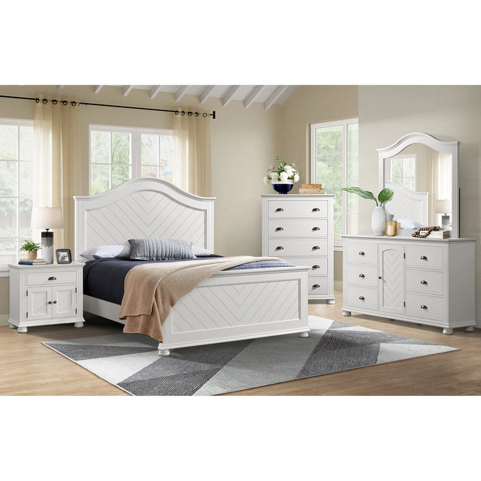 Kona 1-Drawer Nightstand in White