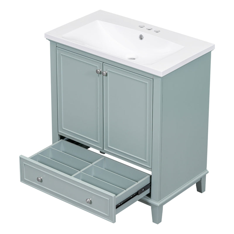 Modern Bathroom Vanity With Sink Combo, Multi Functional Cabinet With Doors And Drawer