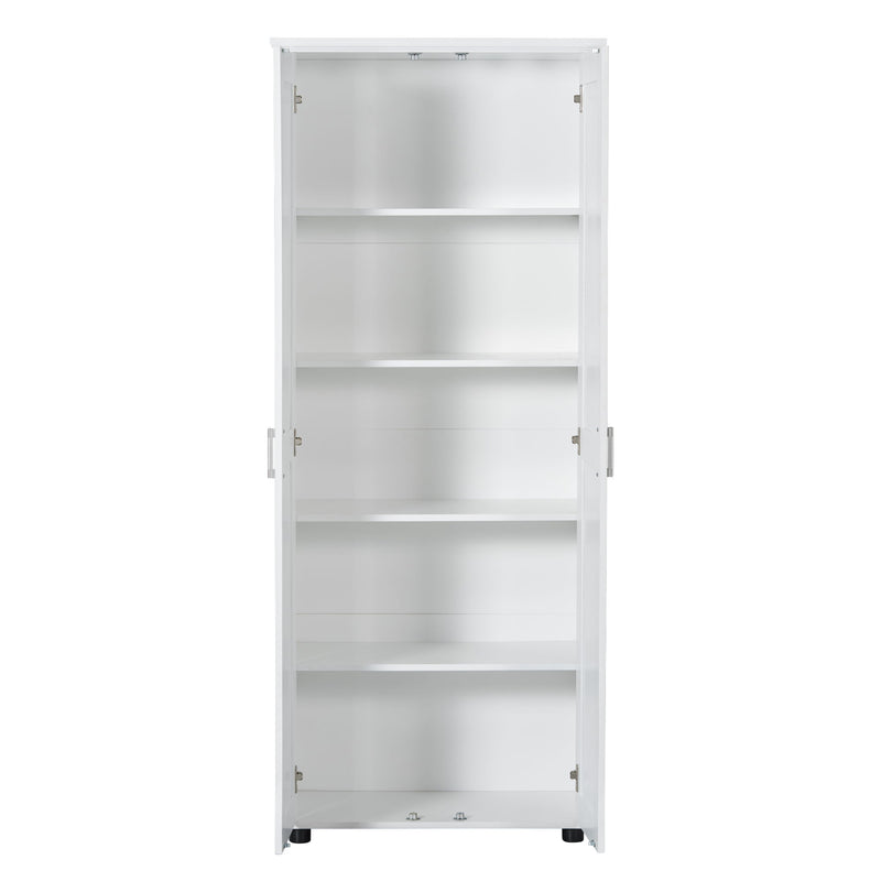 Storage Cabinet With Adjustable Shelves, 2 Doors, Rectangle Design For Bathroom