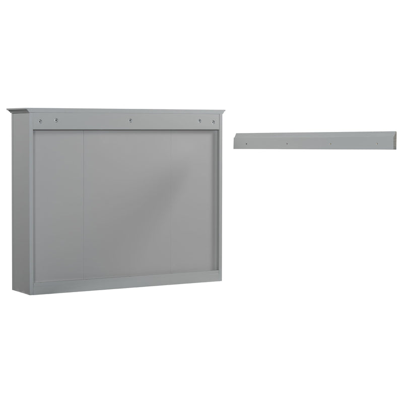 Wall Mounted Medicine Cabinet With Mirror, Storage Cabinet Featuring 6 Open Shelves And Adjustable Interior