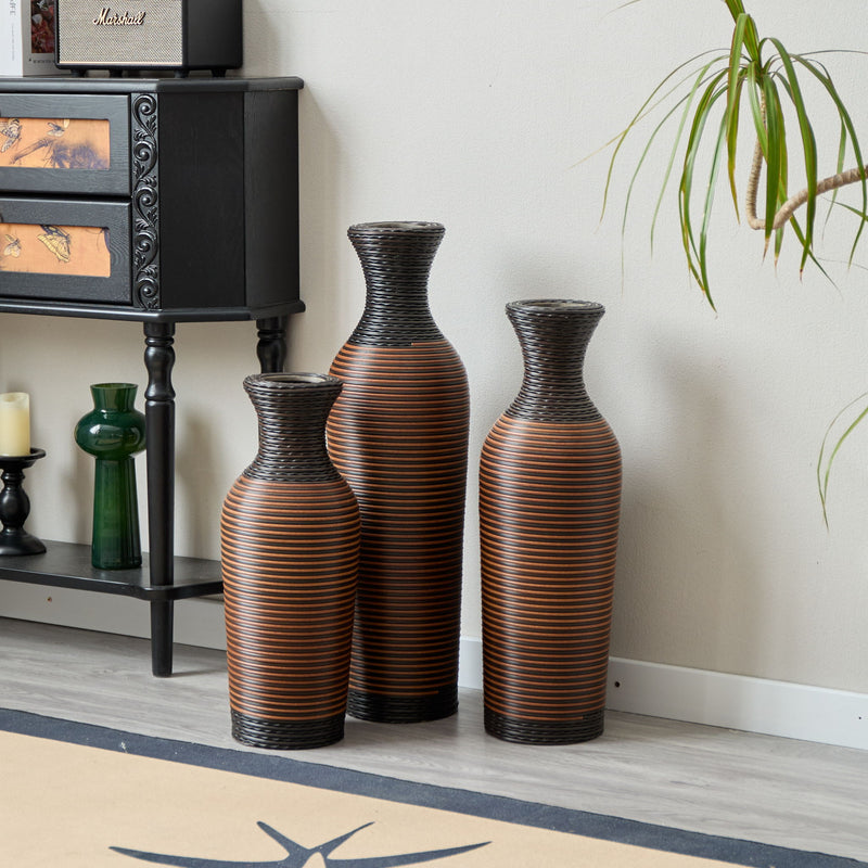 Classic And Neat Floor Vase, High Independent Flower Stand (Set of 3)