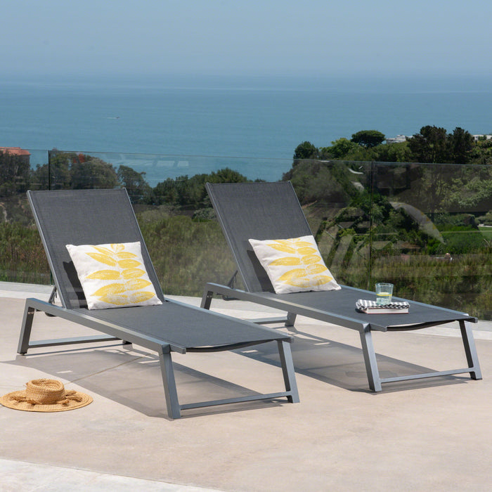 Myers - Modern Chaise Lounge Set With Adjustable Back