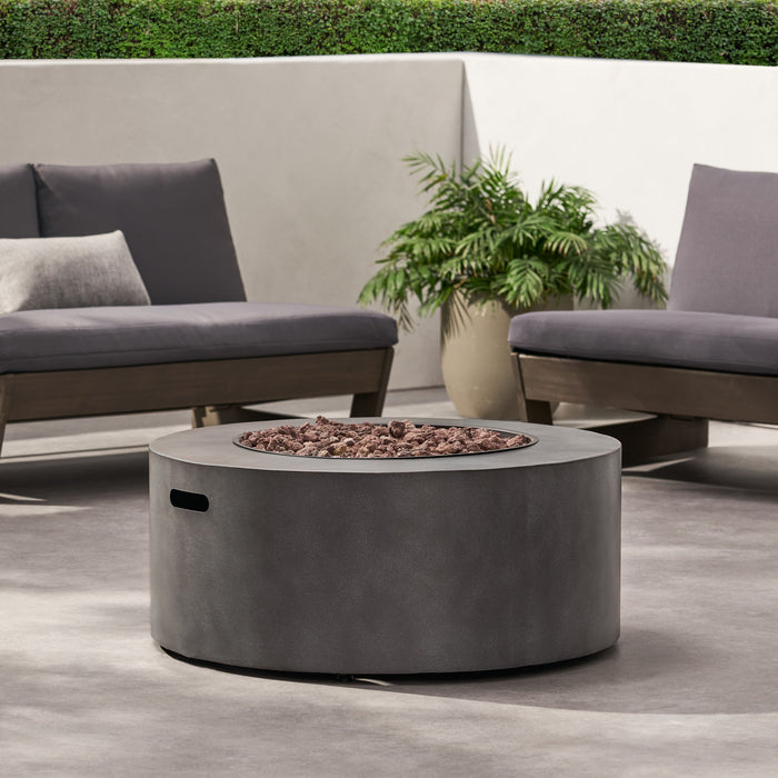 Round Iron Fire Pit With 40, 000 Btu