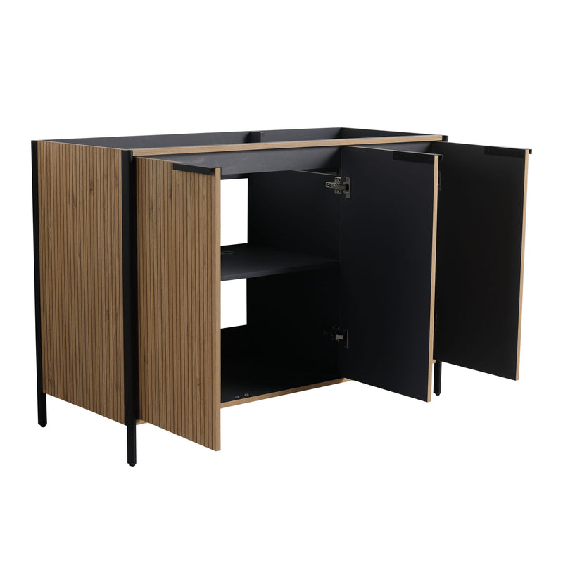 Contemporary Freestanding Bathroom Vanity With Adjustable Shelves