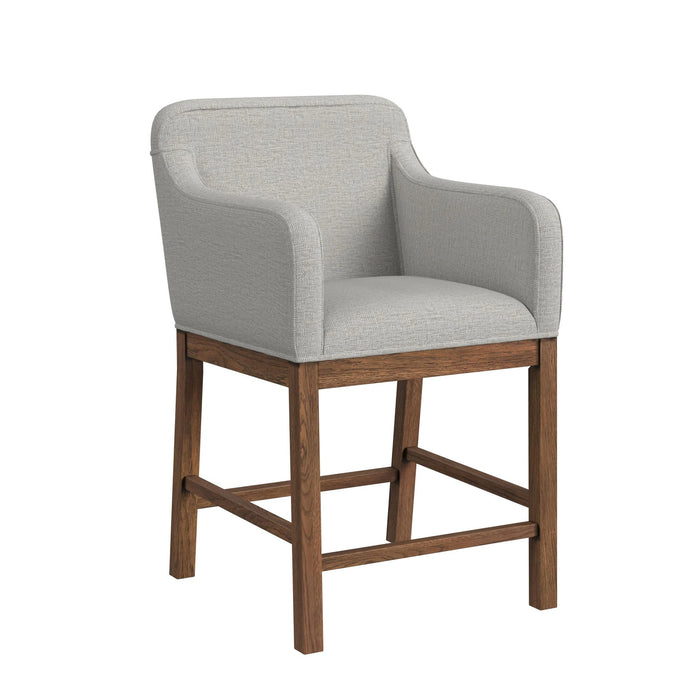 Glinda UPH Chair with Light Grey Fabric in Brown (2 Per Carton)