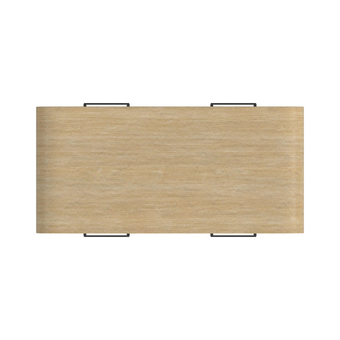 Ridgemont Coffee Table with Casters/Push Through Drawer