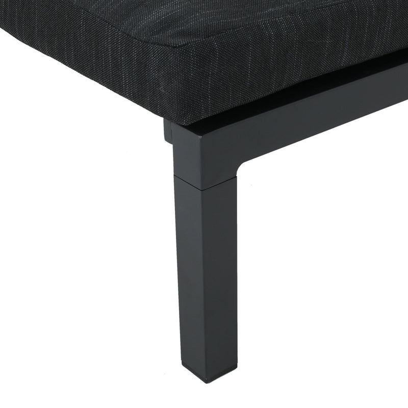 Modern Chaise Lounge With Wate Resistant Fabric Cushions