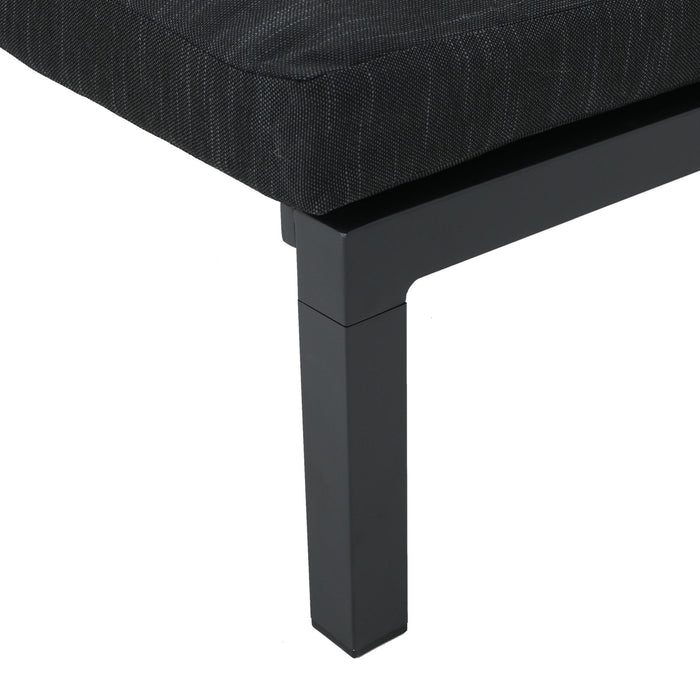 Modern Chaise Lounge With Wate Resistant Fabric Cushions