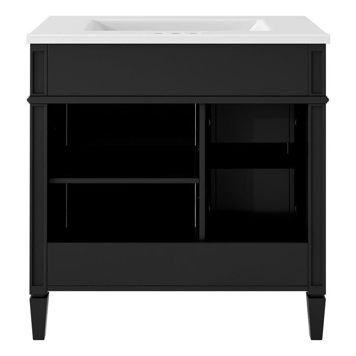 Bathroom Vanity With Top Sink, Storage Cabinet With 2 Drawers, Tip Out Drawer